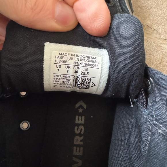 Converse All Black Mid-Top Sneakers - Picture 4 of 5